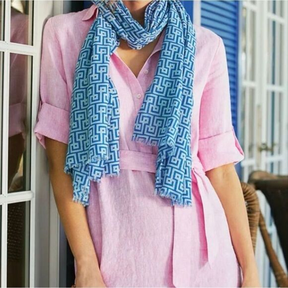 J. McLaughlin Melinda Linen Shirtdress in Begonia Pink Size XS - Picture 2 of 12